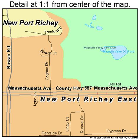 New Port Richey East Florida Street Map 1248525