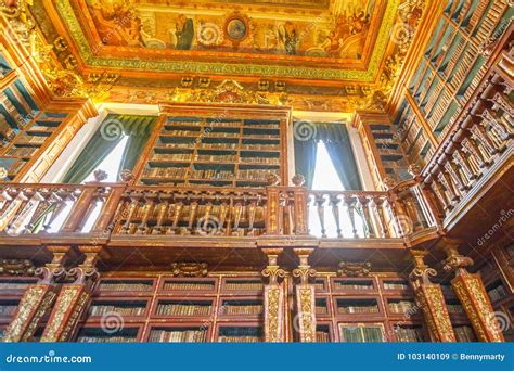 Coimbra Baroque Library Editorial Stock Image Image Of Portugese