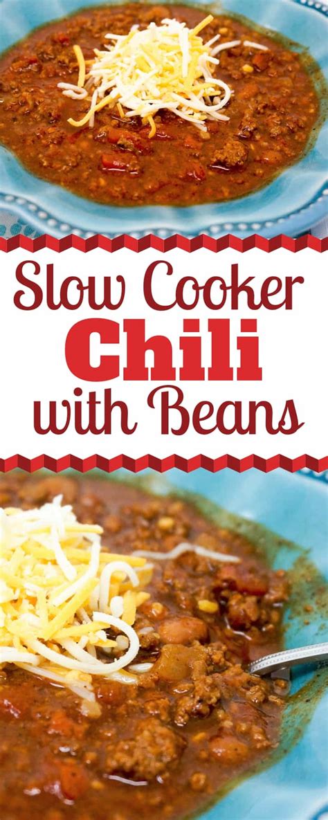 Slow Cooker Chili with Beans - Grace Like Rain Blog