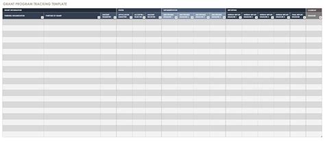 Grant Tracking Spreadsheet Template