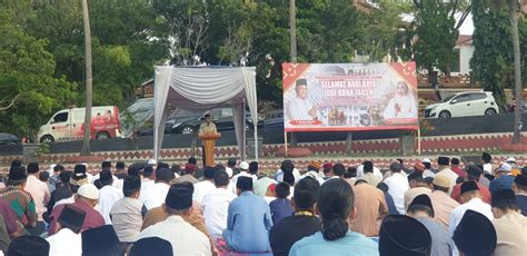 Pemkab Lamsel Gelar Salat Idul Adha H Di Lapangan Korpri Kalianda