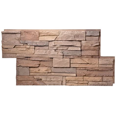 Genstone Stacked Stone 28 Sq Ft Desert Sunrise Faux Stone Veneer Faux Stone Siding