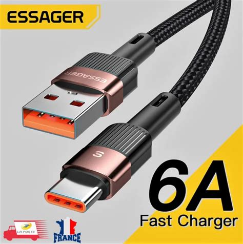 C Ble Usb Type C A W Charge Rapide Chargeur Et Transfert De Donn Es