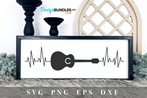 Guitar Heartbeat Svgguitar Silhouette Svg