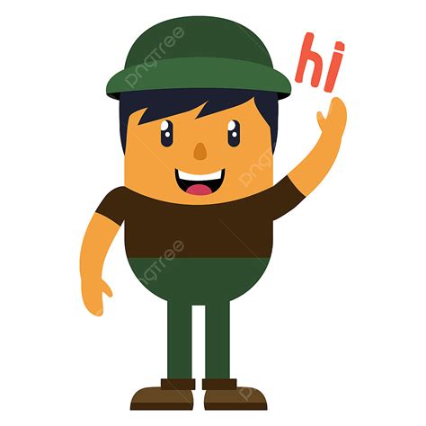 Man With Green Hat Illustration Vector On White Background Manager