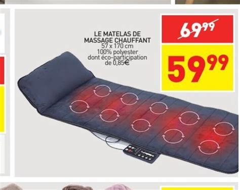 Promo Le Matelas De Massage Chauffant Chez Stokomani