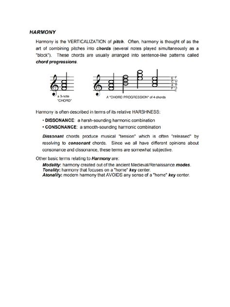 Music Theory - Harmony | PDF