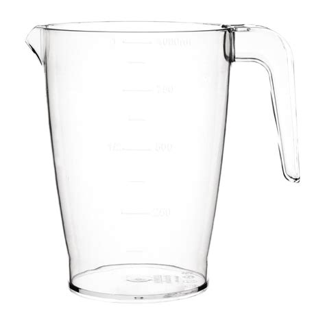 Olympia Kristallon FB890 Polycarbonate Stacking Jug Clear1Ltr