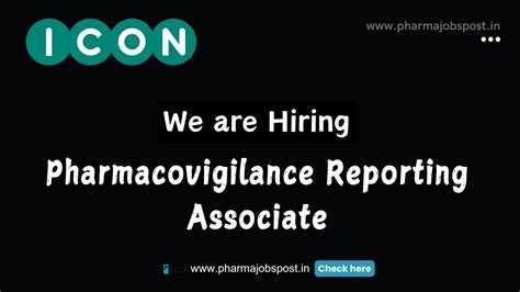 ICON Is Hiring Pharmacovigilance Reporting Associate Apply Now