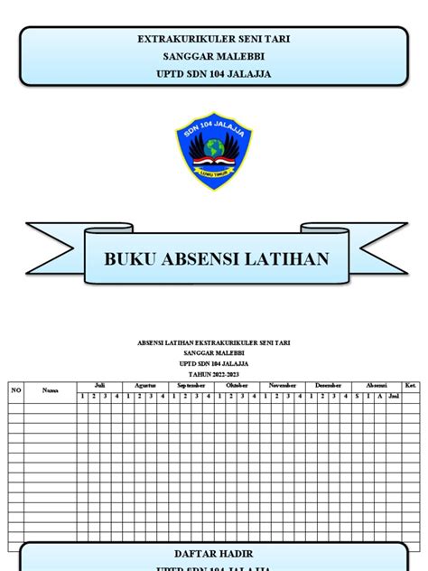 Absensi Latihan Ekstrakurikuler Seni Tari Pdf