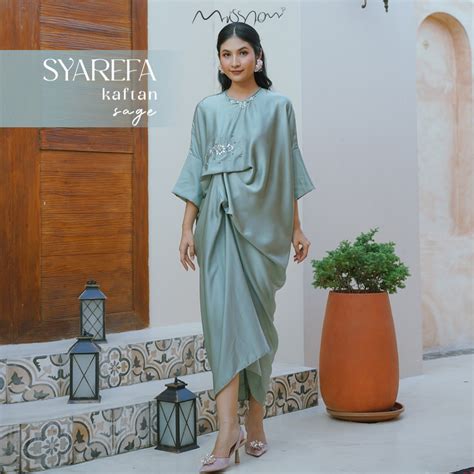 Jual Missnomi Syarefa Kaftan Muslim Kaftan Lebaran Bridesmaid