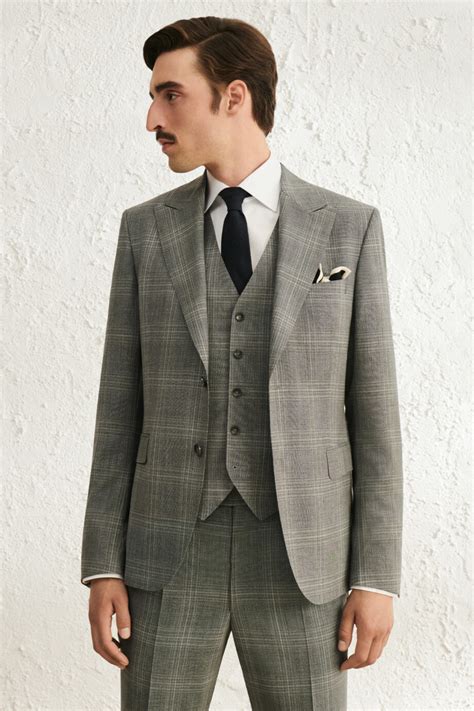 Suit Jacket In Gray With Glencheck Pattern EDUARD DRESSLER