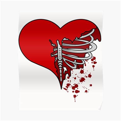 Rib Heart Heartbreak Poster For Sale By Idbojorquez Redbubble