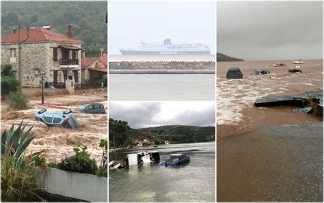 Prăpăd în Grecia Mai mulți români au rămas blocați pe un feribot care