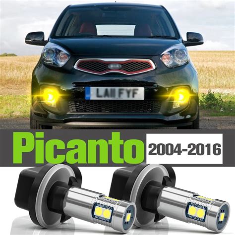 2x LED Fog Light Accessories Lamp For Kia Picanto 2004 2016 2005 2006