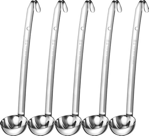 Cunhill 5 Pcs Soup Ladles Serving Ladles Stainless Steel Ladles With Long Handle For