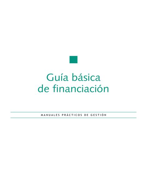 Guía básica de financiación