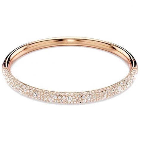 Swarovski Meteora Snow Stone Set Rose Gold Toned Bangle 5688611