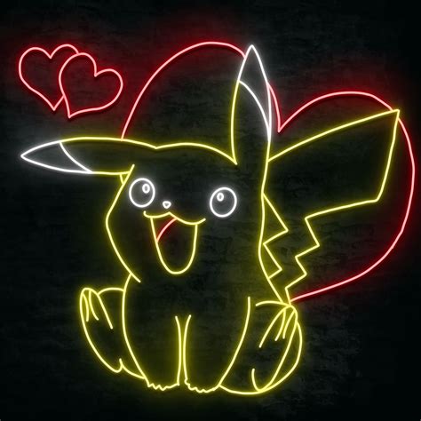 Néon Pikachu In 2023 Pikachu Wallpaper Neon Signs Pokemon