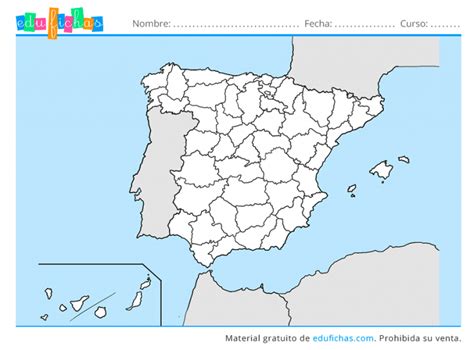 Mapa político de España Cuadernos para niños