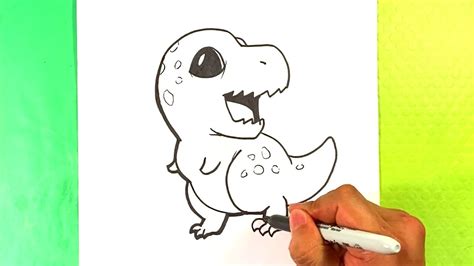 How To Draw A Cute Dinosaur Baby