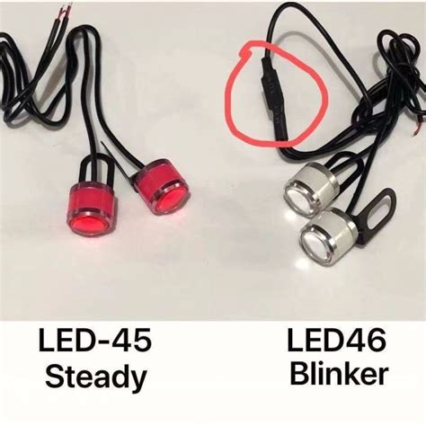 Cod Pair Motorcycle Eagle Eye Led Light W Bracket Led Led Lazada Ph