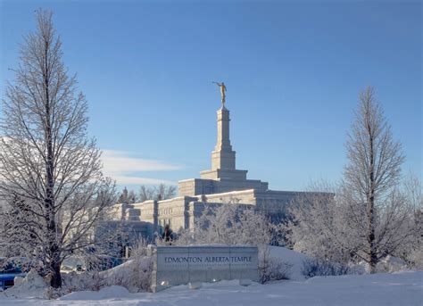 The Edmonton Alberta Temple In The Winter