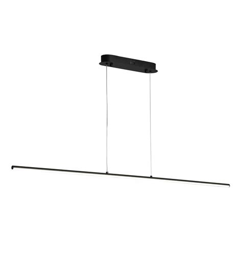 Monako czarna minimalistyczna długa lampa wisząca nad stół 120cm 20W LED