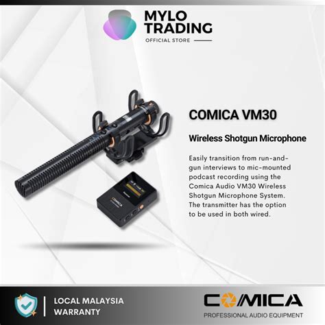 Comica Audio VM30 Wireless Shotgun Microphone System 2 4 GHz Shopee