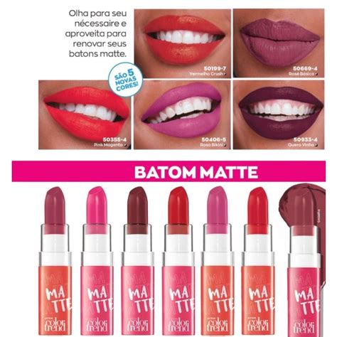 Batom Matte Avon Color Trend FPS15 Vermelho Crush Shopee Brasil