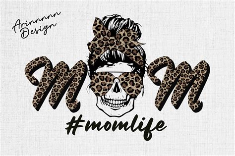 Skull Momlife Sublimation Design Graphic By Arinnnnn Design · Creative