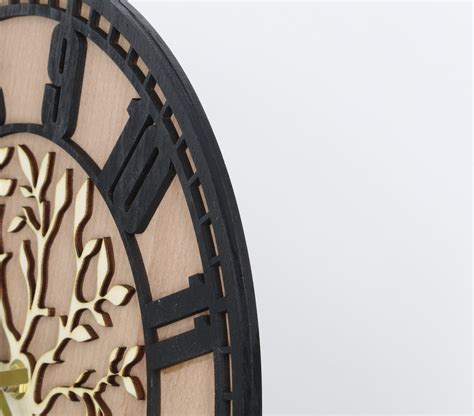 Wooden Wall Clock Tree Of Life Clock Laser Cut Wall Clock Wall Clock