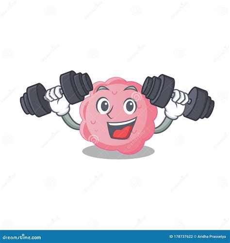 Mascot Design Of Smiling Fitness Exercise Anaplasma Phagocytophilum