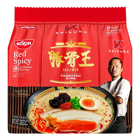 Nissin Keisuke Tonkotsu Instant Ramen Red Spicy Ntuc Fairprice