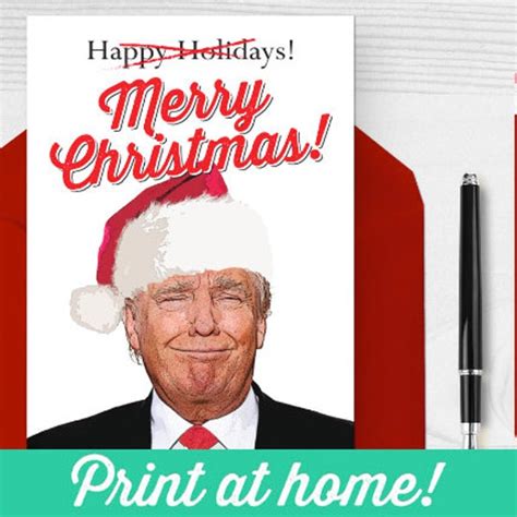 Trump Christmas Card - Etsy