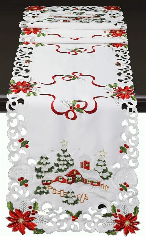 Amazon Creative Linens Holiday Christmas Table Runner 15x69