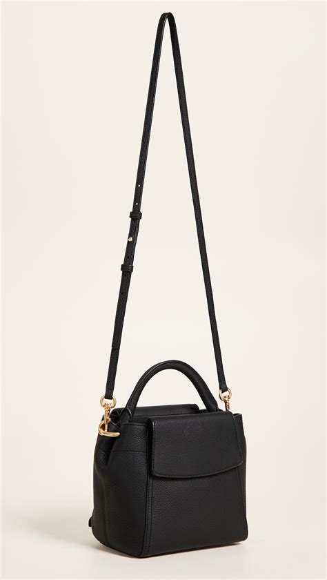 Tory Burch Leather Half Moon Cross Body Satchel In Black Lyst