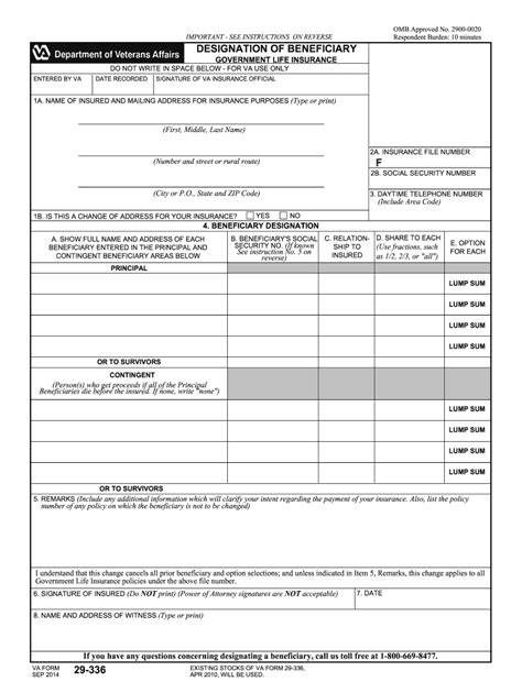 2014 2021 Form VA 29 336 Fill Online Printable Fillable Blank