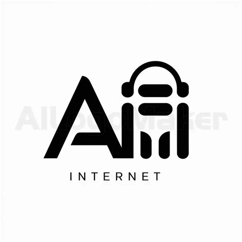 Logo Design For Ai Minimalistic Robot Symbol For The Internet Industry