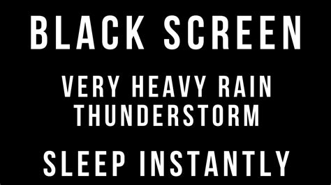 Very Heavy Rain And Thunderstorm Sounds For Sleeping 3 Hours Black