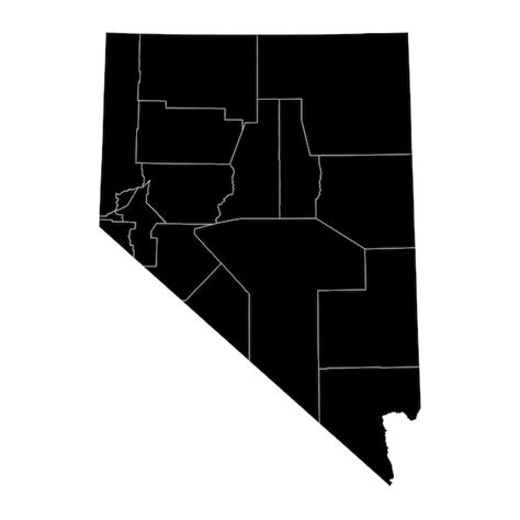 Premium Vector Nevada State Map With Counties Vector Illustration