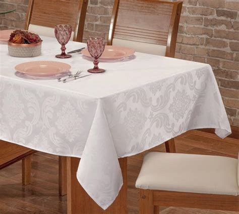 Toalha De Mesa Retangular Grande Jacquard Luxuosa Lugares Enxovais