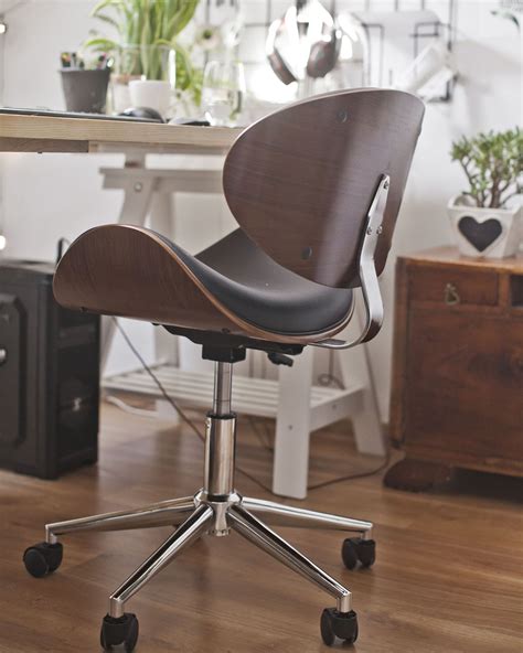 Faux Leather Swivel Bar Stool Black ROTTERDAM | Beliani.de