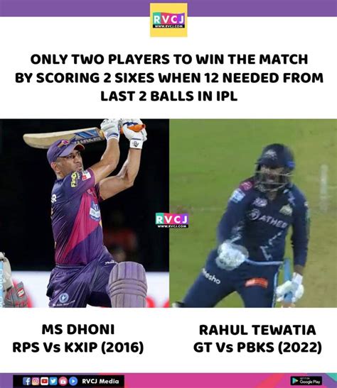 Rvcj Media On Twitter Rahul Tewatia Has Joined Elite Club With Ms