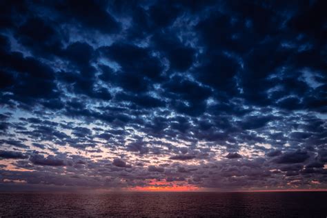 Cloudy Sunset | The sun sets on the Yucatán Channel off the southwest coast of Cuba. | Seascapes ...