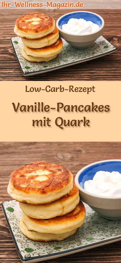 Low Carb Vanille Pancakes mit Quark süßes Pfannkuchen Rezept Sweet