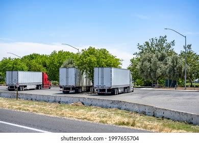 General Logistic Transportation Different Long Haulers Stock Photo