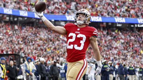 San Francisco 49ers Running Back Christian Mccaffrey Scores His First