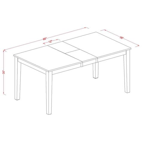 East West Furniture Nicoli Rectangular Dining Table 54 66 Inch