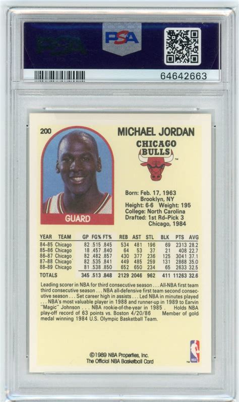 Hoops Michael Jordan Psa Near Mint Chicago Bulls Hall Of